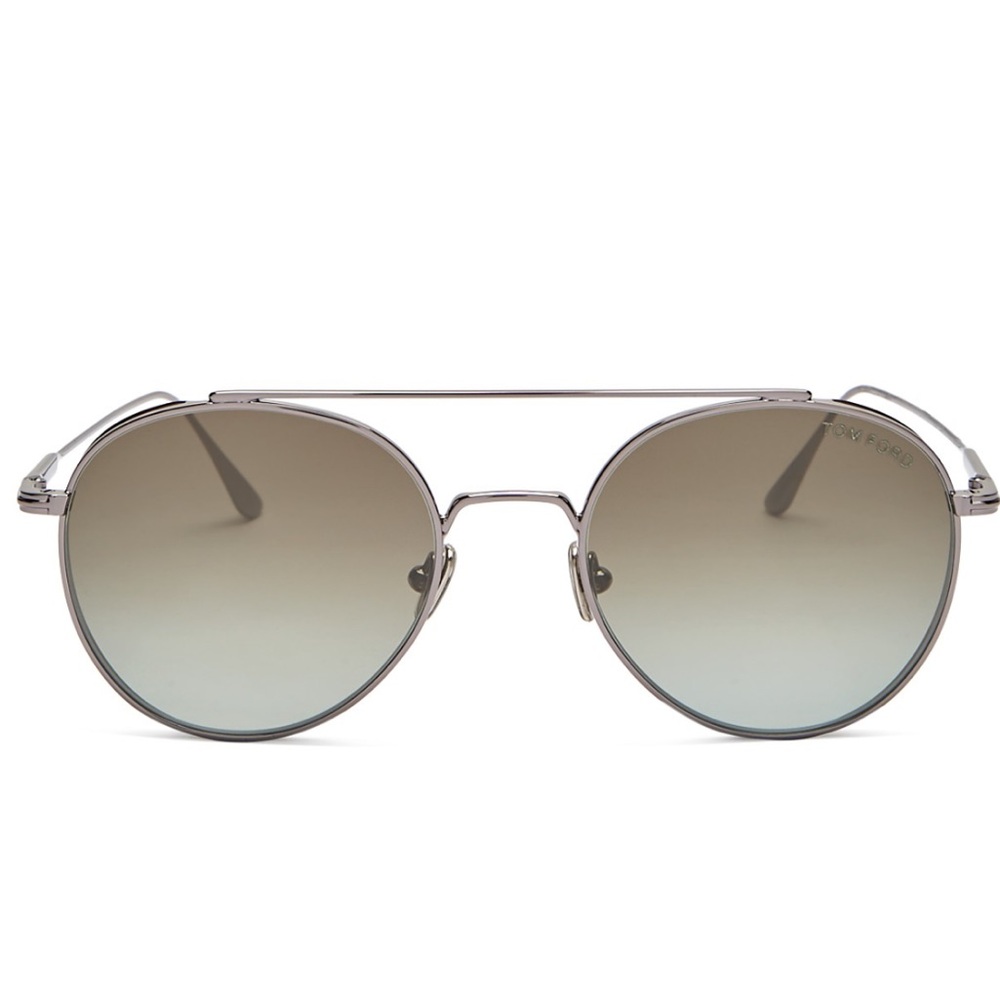 Tom Ford Silver Aviator Sunglasses